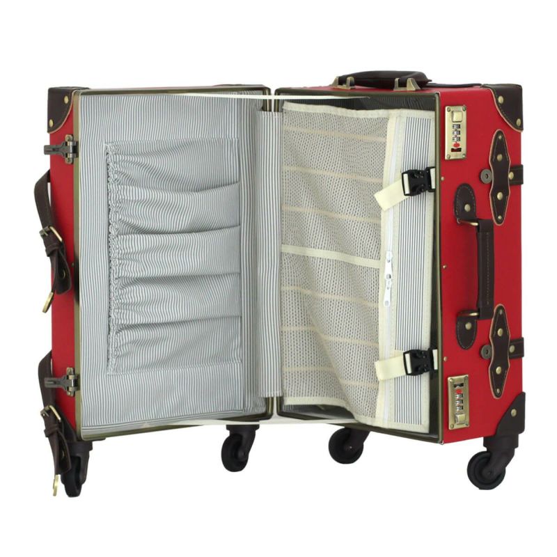 シフレ] トランクスーツケース EUR3054 トランクキャリー ユーラシアトランク 機内持ち込み可 26L 55 cm 3.3kg  アイボリー/ブラウン スーツケース、キャリーバッグ