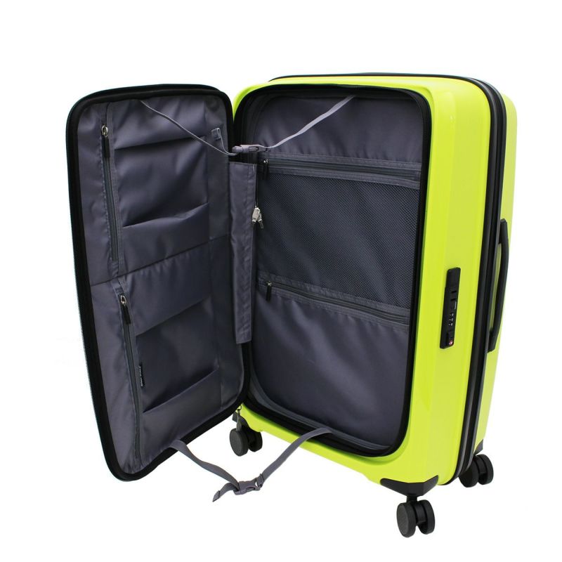 SALE 50%OFF】スーツケース Mサイズ ジッパータイプ 横パカ GREEN ...