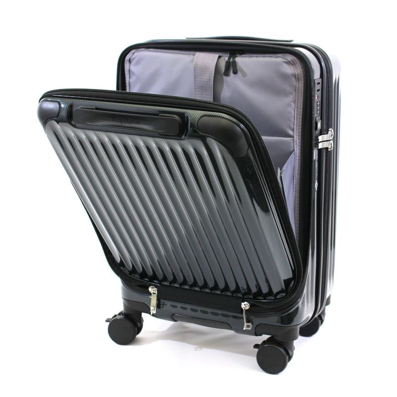 抗菌スーツケース Sサイズ ジッパータイプ フロントオープンポケット