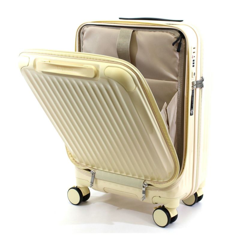 抗菌スーツケース Sサイズ ジッパータイプ フロントオープンポケット 
