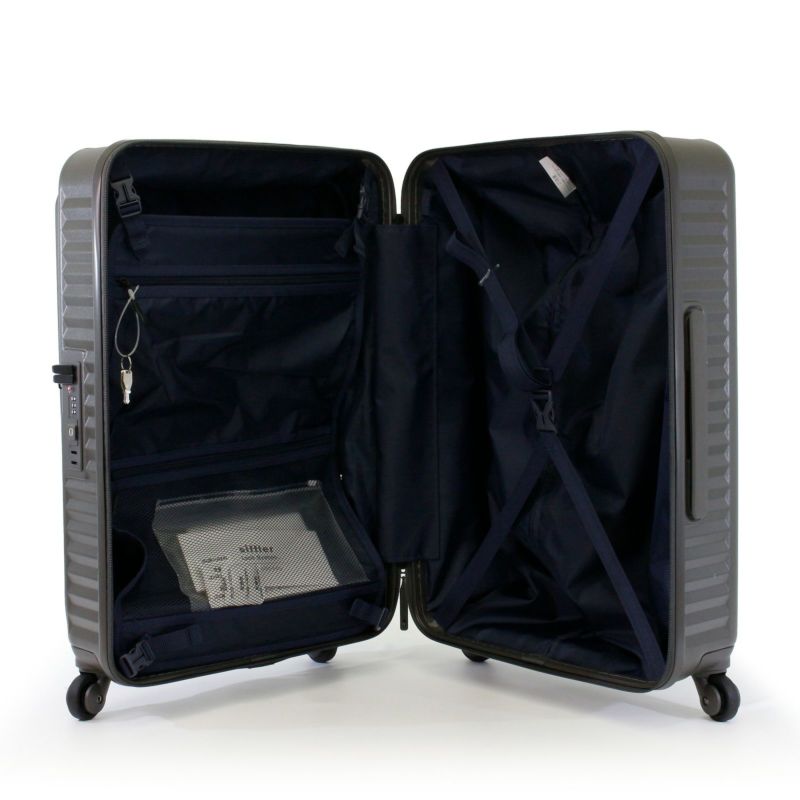 横パカ スーツケース Mサイズ ジッパータイプ ESCAPE'S ESC2284-M 