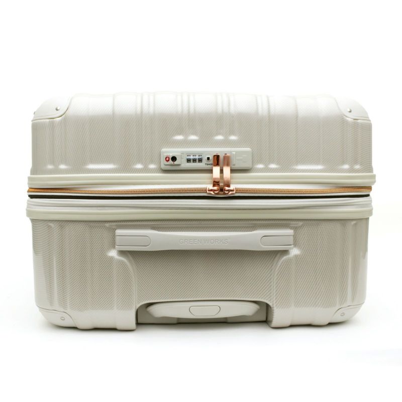 拡張式スーツケース Lサイズ ジッパータイプ GREEN WORKS GRE2253-68