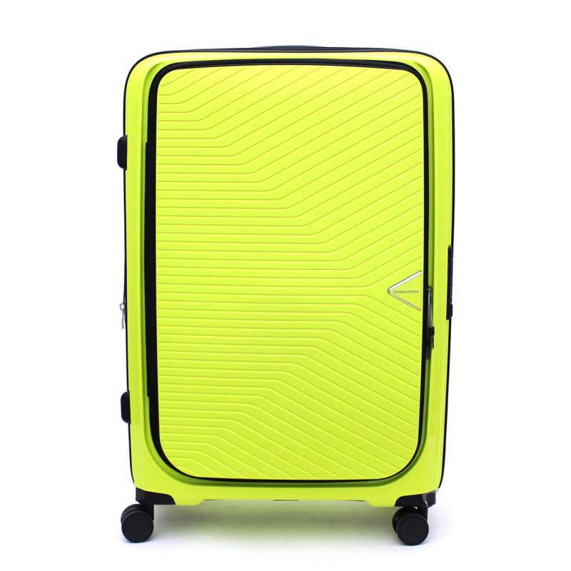 OUTLET 50%OFF】スーツケース Lサイズ ジッパータイプ 横パカ GREEN 
