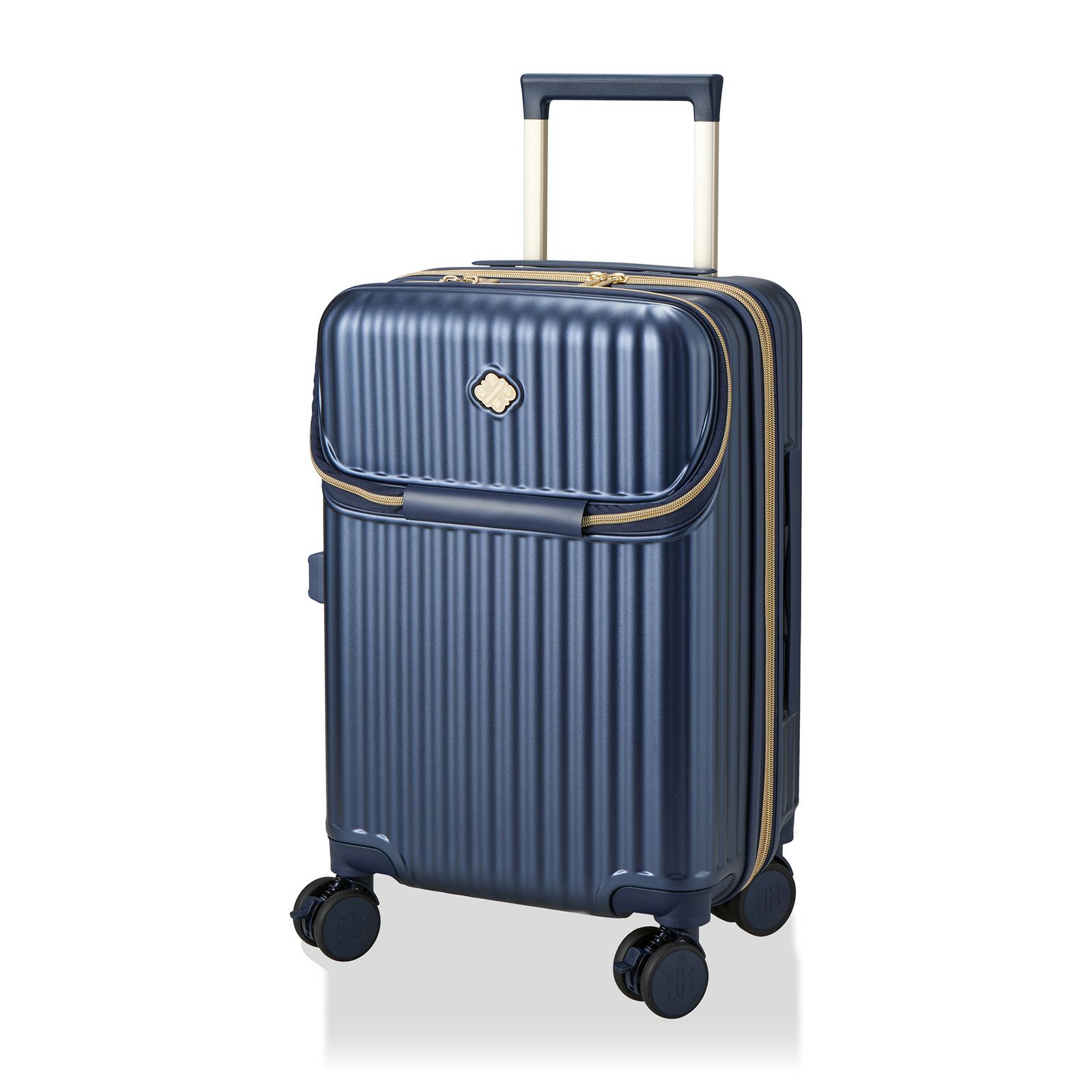 カップホルダー付き 上パカ スーツケース Sサイズ ジッパータイプ