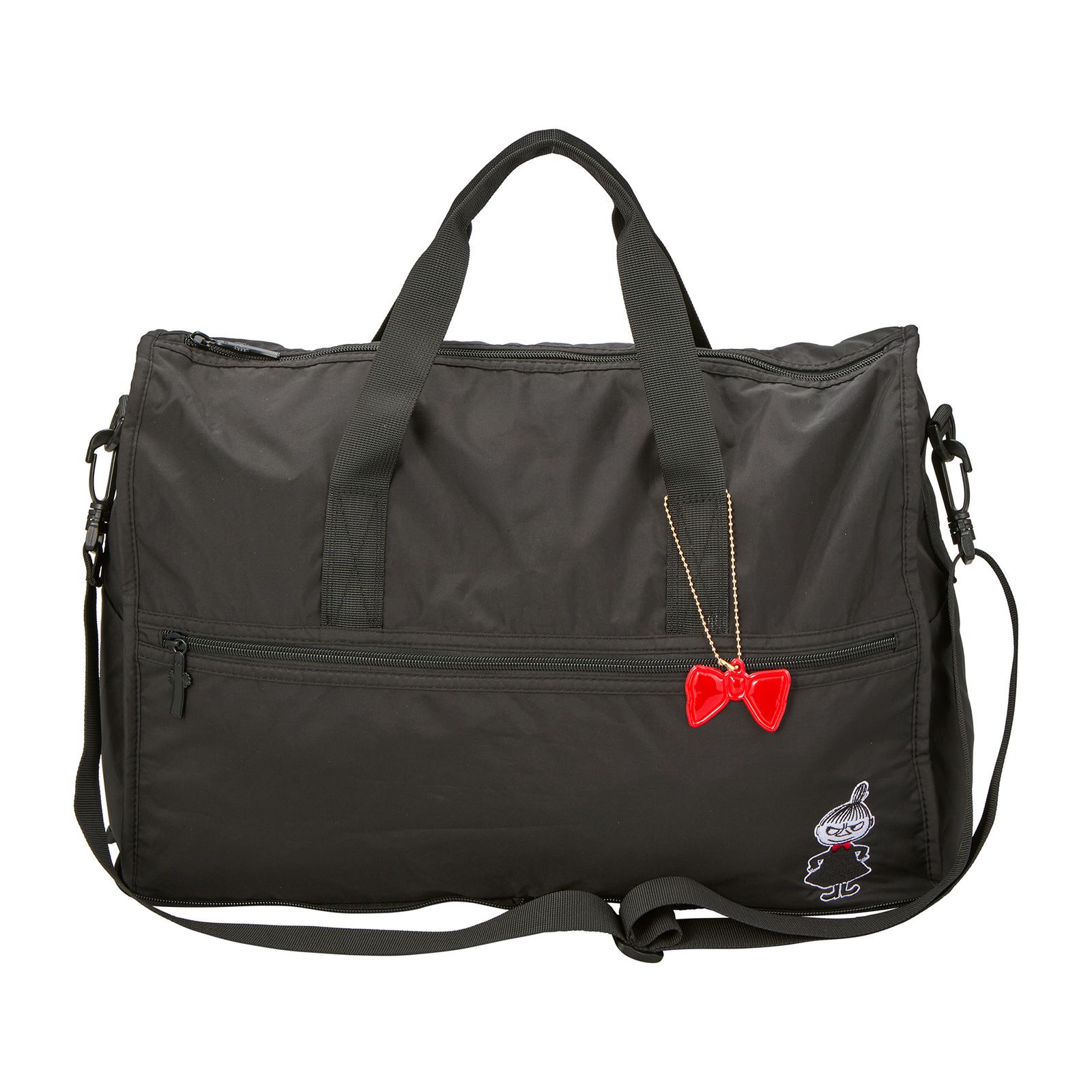 折りたたみボストンバッグ Mサイズ ムーミン モノトーン リトルミイ