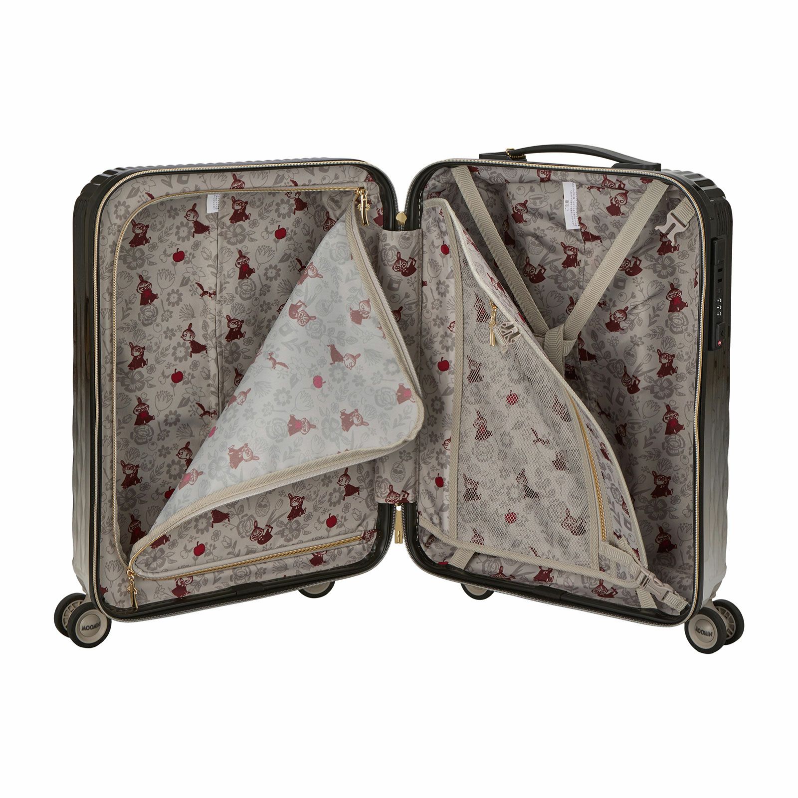 スーツケース ムーミン モノトーン リトルミイ Sサイズ ジッパータイプ