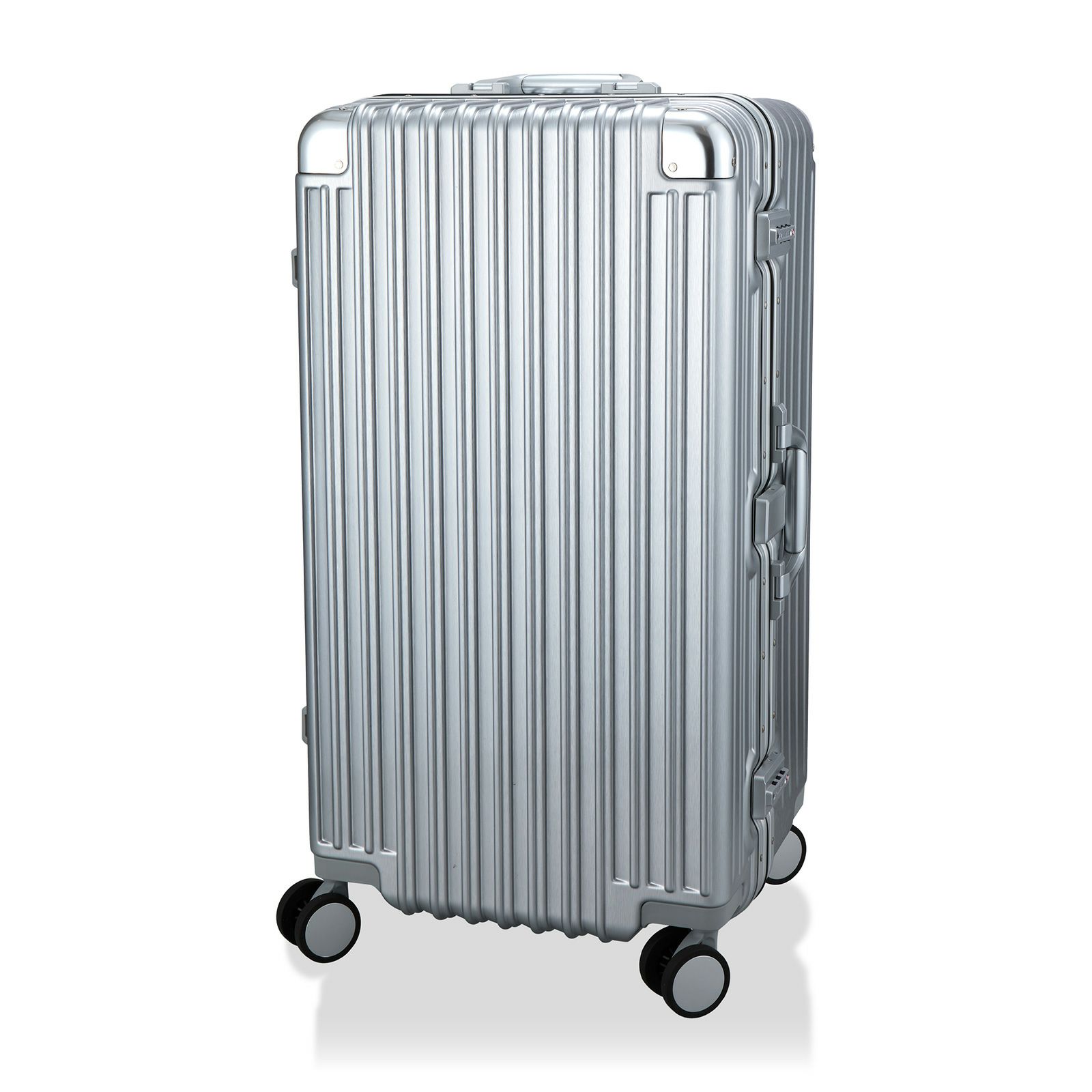 スーツケース BOX型 Lサイズ 80L アルミ調 TRIDENT TRI1030-70