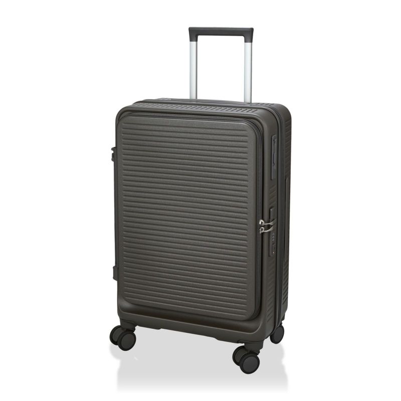 スーツケース Mサイズ ジッパータイプ RPET新素材 前パカ